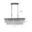 Lustre - S, cristal rectangulaire réglable, lumières de cristal de style industriel E12 de style moderne, plafonnier en fer de style campagnard-1770025518