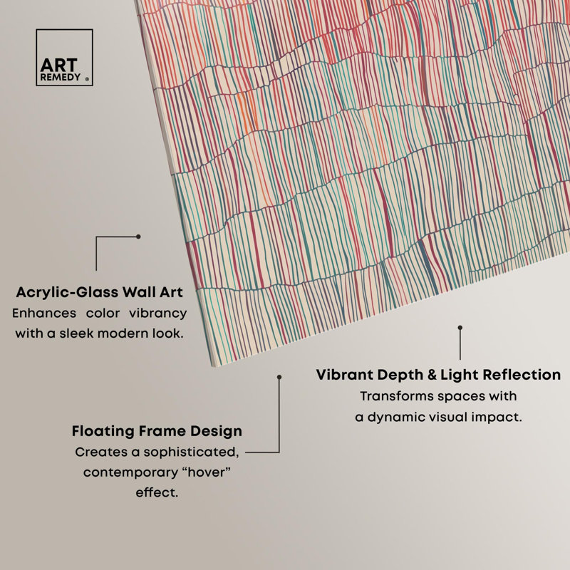 Impression sur toile «Vertical Weave III» par Art Remedy, H 30 po x l 24 po