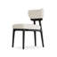 Chaise d'appoint noire et blanche à dossier solide (ensemble de 2)-1533481646