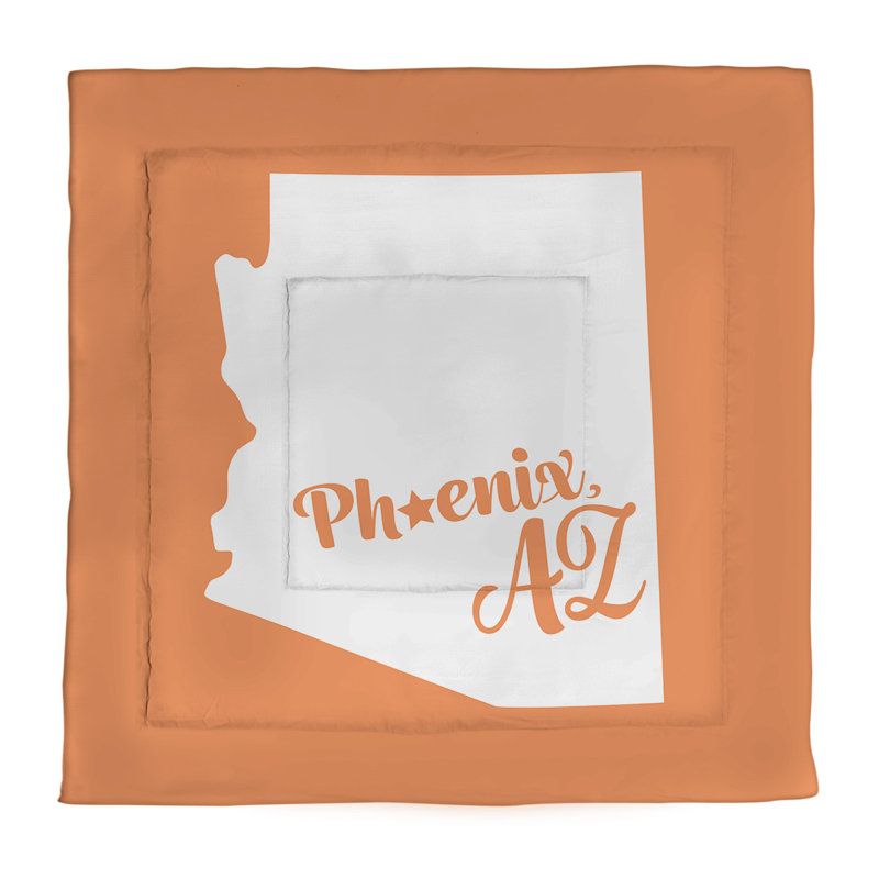 Modern & Contemporary Polyester Percale Comforter, Orange