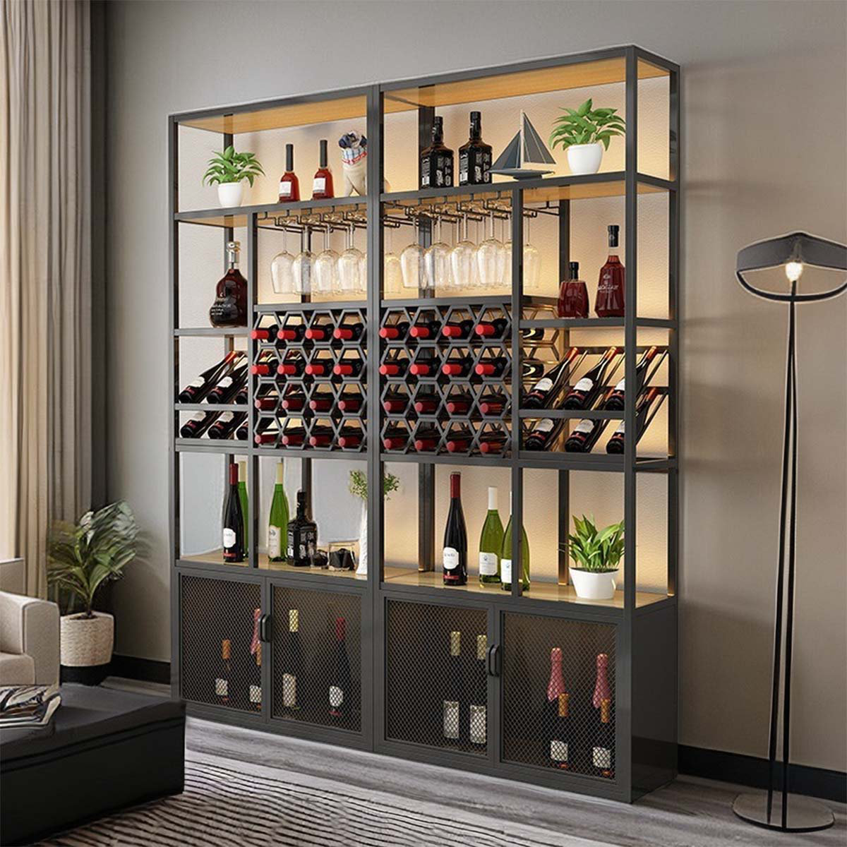 LINK NORTH Metal floorstanding wine racks Wayfair Canada