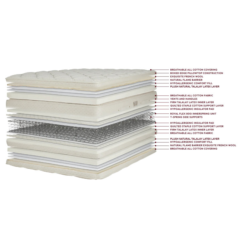 Classic 15.5'' Extra Plush Pillow Top Innerspring Mattress and Box Spring Set, Queen