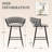 Upholstered Counter Stool With Metal Frame-986813603-986813602