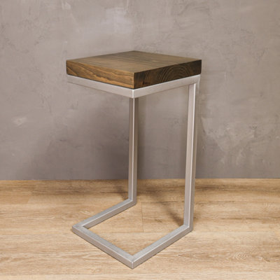 C Shape Rustic Side Table