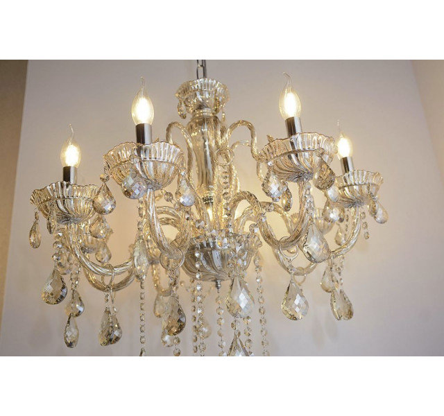 Debden 8 - Light Candle Style Chandelier