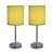 Amandev Simple Designs Mini Basic Table Lamp with Drum Fabric Shade-16393463