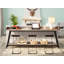 Canapé console 70,9 po de style industriel très long derrière le canapé, table de bar étroite pour le couloir d'entrée, meubles d'appoint hauts pour le salon