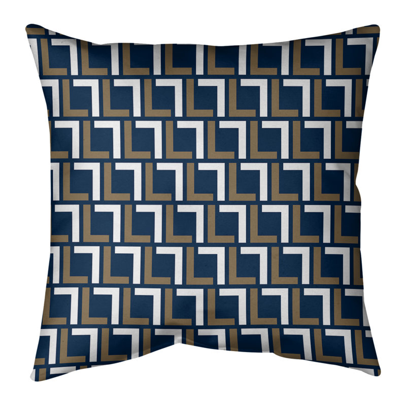 Housse de coussin St Louis, Faux lin, Noir / gris / blanc, 18" x 18"