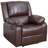 Arland Contemprary Faux Leather Pillow Back Recliner-1870347336