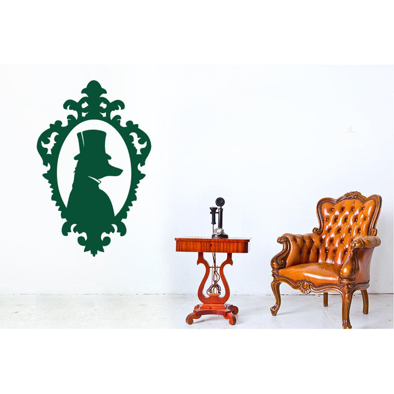 Animals Non-Wall Damaging Wall Decal, Dark Green, Large