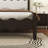 Ines Wood Bed Frame with Upholstered Headboard - Velvet Upholstery-449762895-446306937