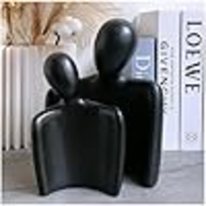 Figurine de couple amoureux en céramique, Noir