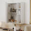 Armoire à pharmacie sans cadre avec miroir et 5 tablettes fixes l 21,7 po H 22 po Ayshea