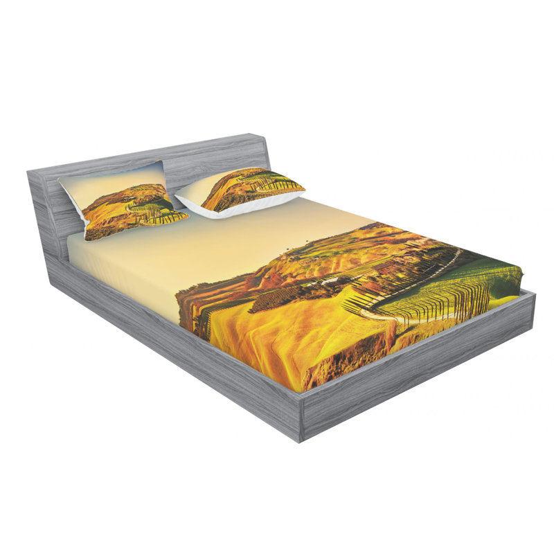 Microfiber Sheet Set, Queen Sheet Set with Fitted Sheet