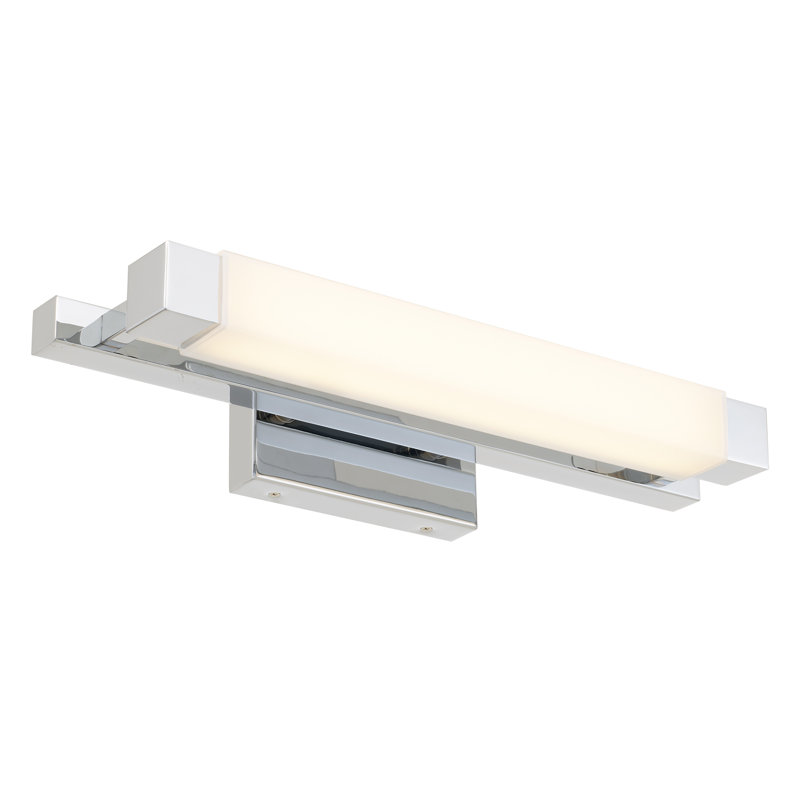 Barre d'éclairage intégrée pour meuble-lavabo à DEL, Chrome chrome, H 4,5 po x l 20 po x P 6,38 po
