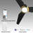 56" Smart DC Ceiling Fan with Integrated LED light, Remote control