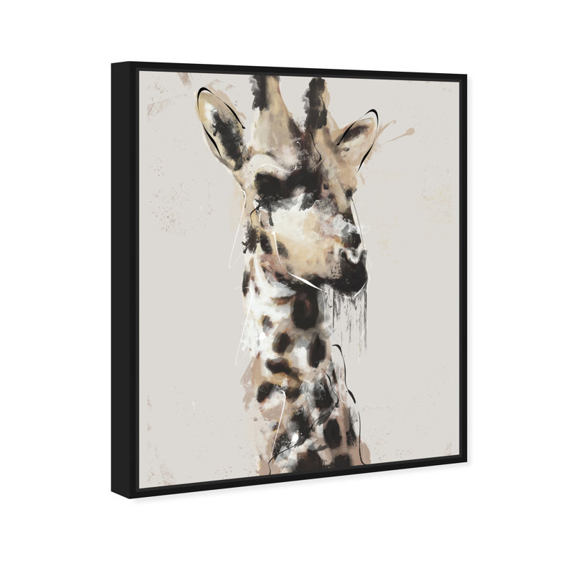 «Abstract Giraffes - Floater Frame», impression sur toile, H 45 po x l 30 po