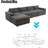 130" Wide Microfiber Sofa With Ottoman-1197294789