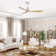 Kemp 52" 3-Solid Wood Blade Propeller Modern Ceiling Fan With LED Lights, Remote