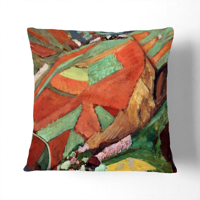 Cultivated Hills Square Throw Cushion, 55cm H x 55cm W x 20cm D, Stone