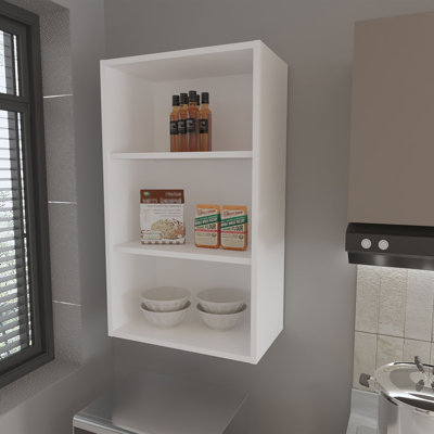 Armoire murale en mélamine avec rangement ouvert Guadalupe