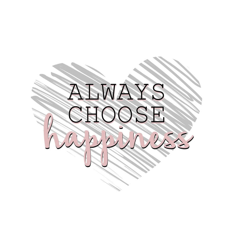 Choose Happiness by Kimberly Allen - Wrapped Canvas Print, 30.48 cm H x 30.48 cm W