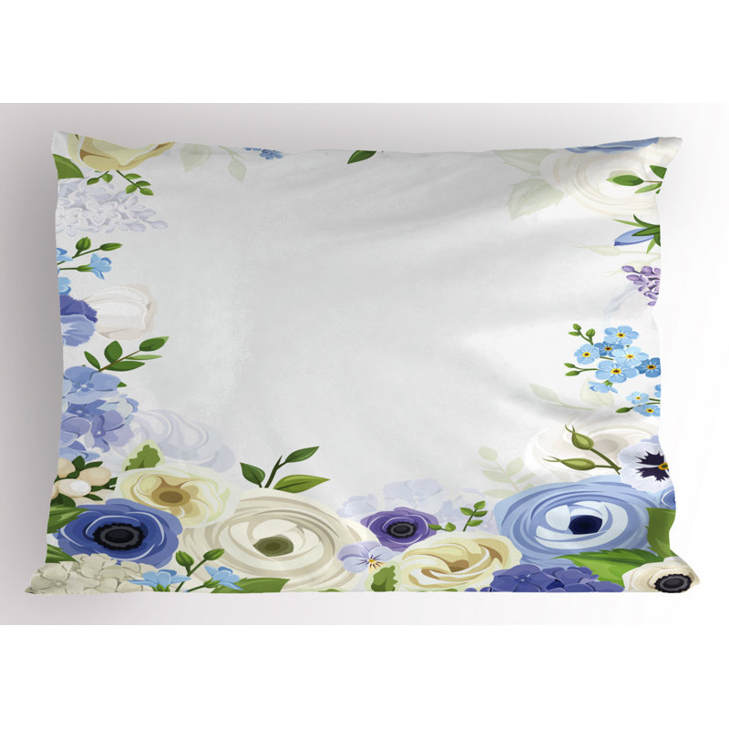 White Polyester Microfiber Piece Sham, King