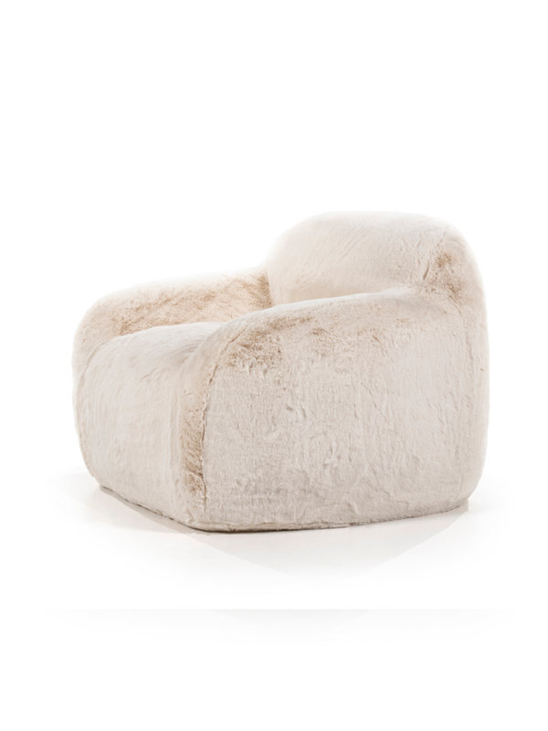 Chaise d'appoint rembourrée, Polyester beige