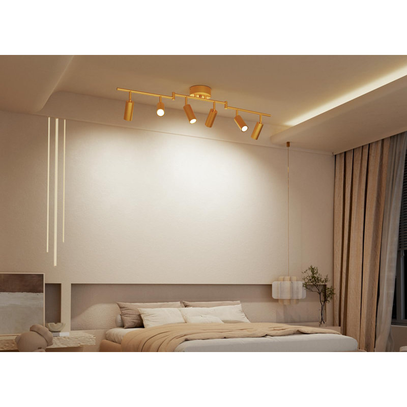 6-Light Smart LED Track Lighting Kit with Adjustable Heads