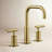 Purist Widespread Faucet with Drain Assembly Low Lever Handles and Low Gooseneck Spout-1649833389