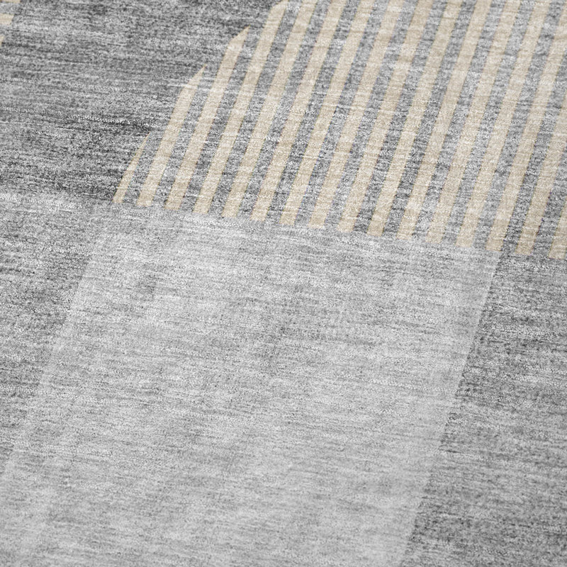 Jeté art déco Addison Sherpa ASB711, Argent argent