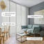 Store vertical blanc semi-transparent Sharmaine