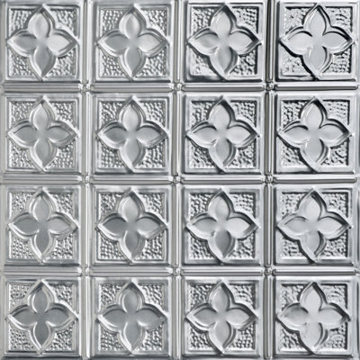Carreau de plafond en fer-blanc clouté 2 pi x 2 pi Clover