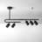32" 5-Light Matte Black Track Lighting with Pivoting Track Heads