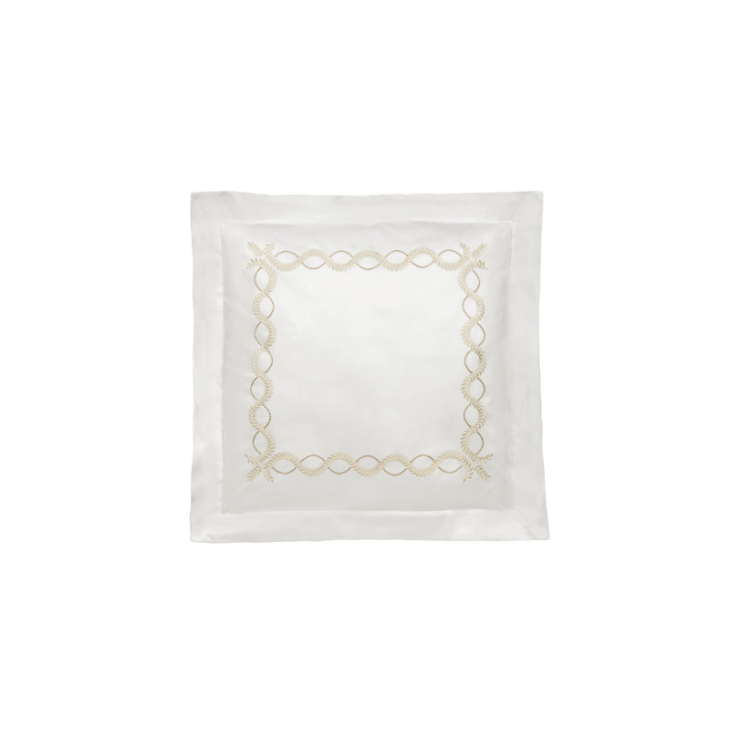 Diana Embroidery By DEA Cotton Pillow Sham, Euro