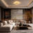 6-Light Dimmable Brass LED Flush Mount With White Acrylic Diffusers