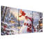 «Snowman in Red Knit», ensemble de 3 toiles-1500935367