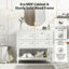 Ensemble de meuble-lavabo autoportant 36 po avec lavabo encastré en céramique 36 po blanc 4 tiroirs avec cadre en bois massif-130830793-130830796