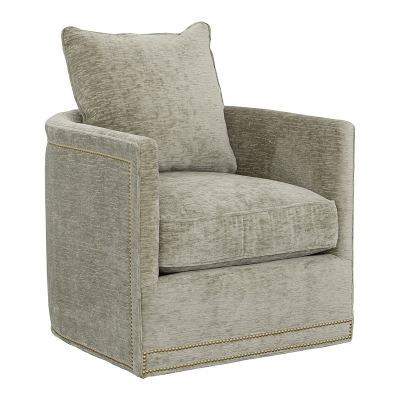 Christine Swivel Armchair, Small Aged Bronze, 3152 Putty