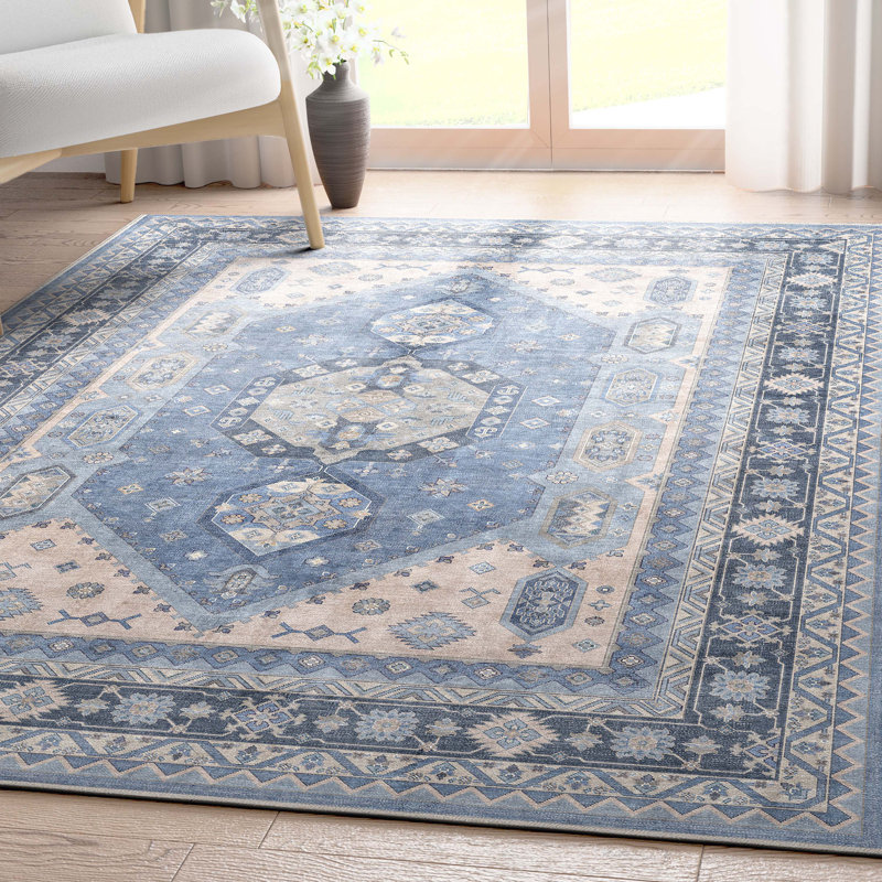  Tapis bleu Apollo Nicosia, Rectangle 9 pi 10 po x 13 pi