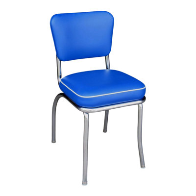 Chaise de salle à manger rembourrée rétro
