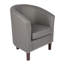 Faux Leather Barrel Chair-1741856472