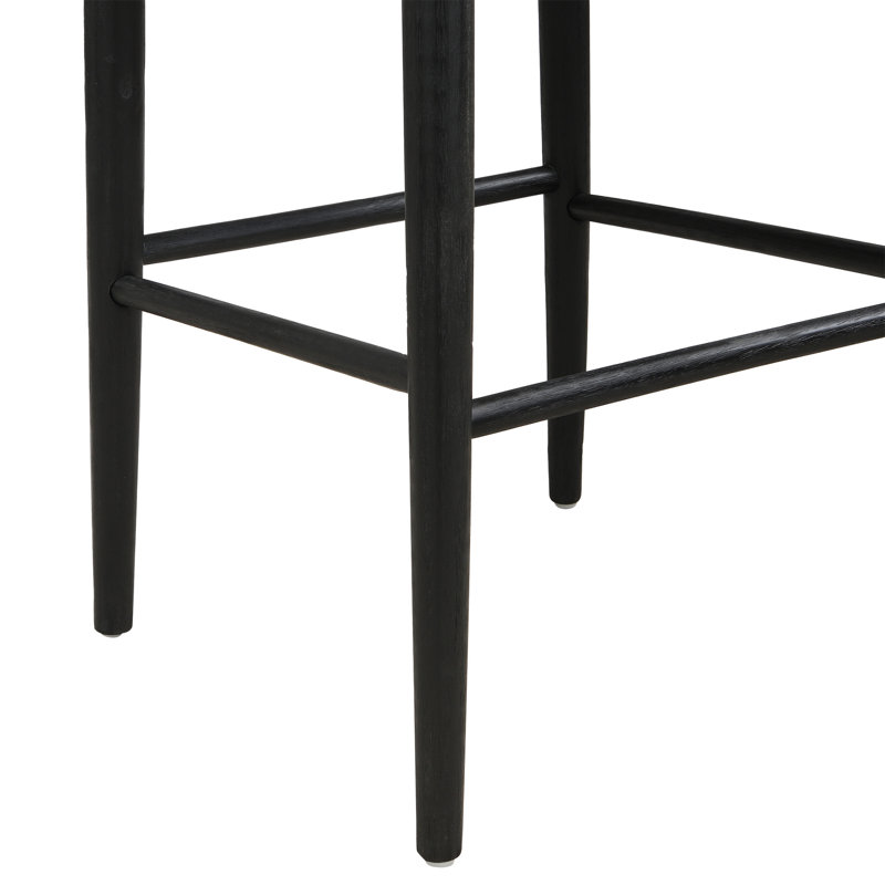 TABOURET DE BAR EN TISSU (table non incluse), Noir, Noir