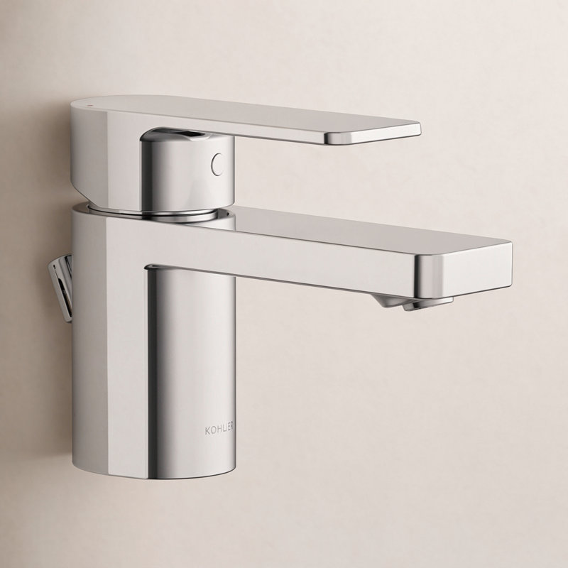 Parallel Single Hole Bathroom Faucet, Polished Chrome