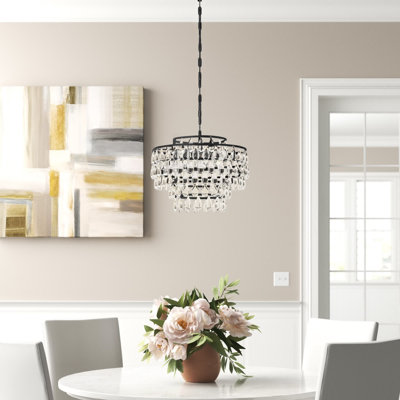 5 - Light Dimmable Tiered Chandelier