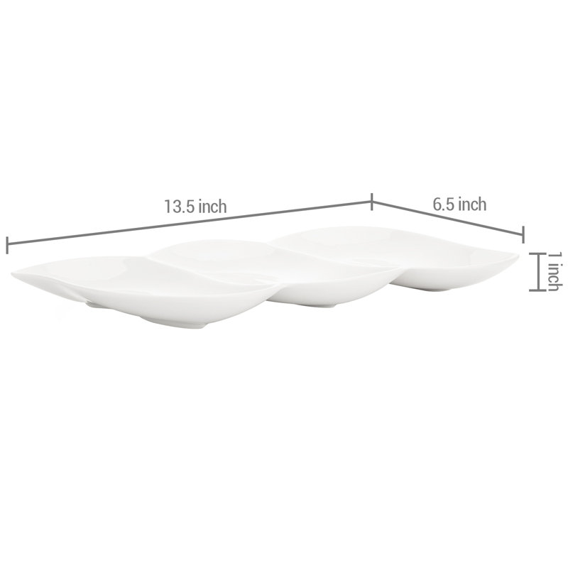 2 Piece Divided Serving Dish Set