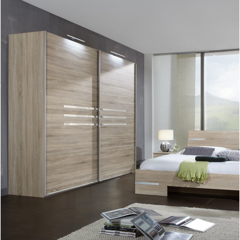 Ioannes 2 Door Wardrobe, Rough-cut oak