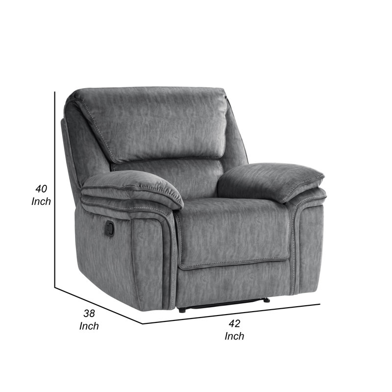 Kathan Microfiber Manual Wall-Hugger Recliner