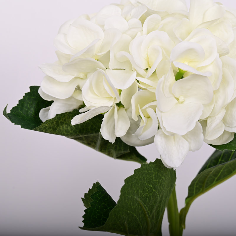 Arrangement floral d'hortensia de ferme artificielle pour centres de table de salle à manger de fête de mariage, jets de feuillage de verdure avec longue tige pour remplissage de vase