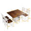 Ensemble de table de salle à manger 5 pièces à hauteur de comptoir en bois avec abattant, ensemble de cuisine avec support à vin et tiroirs-1428563925-1428563923-1428563922